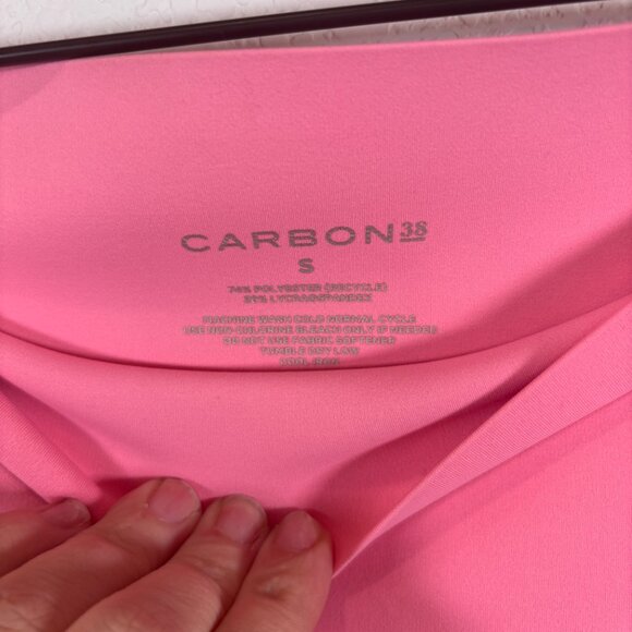 CARBON38 High Rise 7/8 Legging In Cloud Compression Morning Glory Pink Small - Picture 4 of 5